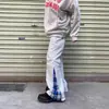 Directamente del fabricante: Nuevos Pantalones Casuales de Retazos a Cuadros para la Temporada de Primavera para Hombres y Mujeres, Corte Holgado, Pierna Recta Ligeramente Acampanada, Pantalones Deportivos de Chándal, Transfronterizo