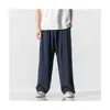 Pantalones de Lino Pantalones de Hombre Delgados Estilo Chino Sueltos de Pierna Recta Pantalones Casuales Deportivos de Verano de Algodón y Lino para Hombre