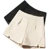 Chubby M Shorts Finos Pretos Femininos Verão Novo Cintura Alta Soltos Estilo Coreano Casual Formato A Pernas Largas Terno Combina com Tudo Roupa Externa Emagrecimento