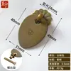 Th694 Tirador de Semilla de Melón Vintage para Armario de Ropa y Gabinete Tirador de Puerta Estilo Chino Tirador de Cajón Antiguo de Cobre Puro Antiguo