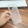 Funda de Teléfono Mate con Agujero Grande Adecuada para Apple 17 Simple 15Promax Anti-Caída 16 Mate 14 Gris Translúcido 18 Funda Protectora