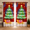 Cortinas Pretas Blackout Estampadas de Natal Transfronteiriças Decoração de Natal Europeia e Americana Janela do Chão ao Teto Cortinas Blackout Sem Furos Atacado Temu