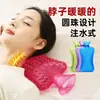 Bolsa de agua caliente de punto convexo, bolsa de agua caliente rellenable, almohada larga en forma de tira para dormir, diseñada específicamente para la columna cervical, utilizada para compresas calientes en el abdomen y la parte baja de la espalda