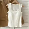 Chaleco de Copa Integrado para Otoño e Invierno para Mujer con Almohadillas en el Pecho, Camisola de Capa Interior Cepillada para Ocultar los Rollitos Laterales, Top Cálido de Capa Base, Adelgazante y Versátil