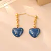 Pendientes Estrella Explosiva Estuario del Támesis Azul Klein Moda Romántica Elegantes de Gama Alta Pendientes Largos