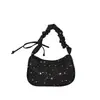 Bolsa plisada dulce gran capacidad personalizada elegante bolsa de bollo para el día a día estampado de estrellas bandolera de un solo hombro para llevar debajo del brazo