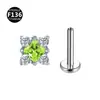 Nova Liga de Titânio F136 Estrela de Quatro Pontas Quadrada Unha de Osso da Orelha Unha de Lábio Unha de Tela de Orelha Joia de Body Piercing 0.9 Dentes