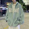 Suéter con capucha tipo cárdigan grueso de gran tamaño con forro polar para hombre, estilo hip hop de calle europea y americana, para otoño e invierno