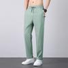 Pantalones de Seda de Hielo para Hombre Verano Delgados Deportivos Casuales Elásticos de Secado Rápido Pantalones de Seda de Hielo Moda Juvenil Pantalones Combinables