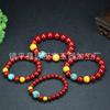 Nova pulseira de cinábrio de partículas femininas cristal bruto areia este ano de vida pulseira pulseira atacado fornecimento ao vivo atacado