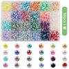 Juego de Perlas de Imitación Perforadas de Color Gradiente de 24/32 Compartimentos para Pulsera, Collar, Joyería, Accesorios, Cuentas Decorativas para Ropa
