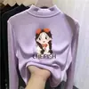 Nova camada de base térmica da moda e tendência outono/inverno para crianças, gola alta meia-manga para meninas, top quente e casual para crianças mais velhas