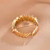 Deseo Anillo de Diamantes Flash con Incrustaciones de Parafina de Zirconio Rectangular de Venta Caliente Anillo de Compromiso de Diamante Cuadrado Europeo y Americano Joyería de Mano