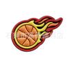 Pajita de baloncesto pajita de PET en espiral pajita de dibujos animados parche adhesivo de pajita accesorios decorativos de codo de color de grado alimenticio