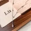 Estilo de Nicho Alta Gama Lujo Ligero Minimalista Cadena para Clavícula Moda Retro para Mujer Moda Sencilla Collar con Colgante de Gota de Agua