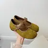 Zapatos Mary Jane de Punta Baja y Punta Dividida 2026, Correa de Hebilla Vintage, Aumento Interno de Altura, Zapatos Planos de Moda para Mujer, Nuevo Estilo Herradura