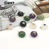 Wt-P2024 Colgante Redondo Clásico Retro Collar para Niñas Pendientes Accesorios Incrustados con Zirconia de Piedra Natural