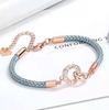 Pulsera para pareja Mobius pulsera una masculina y una femenina ins plateada que no se desvanece nombre regalo de San Valentín al por mayor