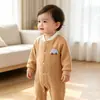 Macacão de bebê, novo modelo de primavera, macacão quentinho para recém-nascidos, meninos e meninas, roupa para outono e inverno, macacão estiloso para engatinhar para sair