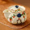 Tetera de Cerámica para Uso Doméstico, con Asa en Forma de Flor, Diseño Exquisito y Estéticamente Agradable, Adecuada para Té Gongfu
