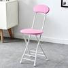 Silla Moderna Simple Plegable Portátil Silla Taburete Redondo Silla de Computadora Moda Hogar Silla de Comedor Taburete Silla Creativa Respaldo