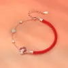 Brincos Originais Qianjia em Prata Esterlina S925 com Tema de Cavalo, Pulseira de Ano de Nascimento, Colar com Cavalo do Zodíaco e Trevo de Quatro Folhas, Dropshipping
