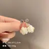 Brincos de franja de flor de alta qualidade, elegantes, de luxo leve, design de nicho, atmosfera requintada, brincos versáteis para celebridades da internet