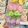 Nuevo Divertido Paleta de Hielo de Plátano y Manzana Pinza para el Cabello Infantil Creativa con Forma de Fruta Pinza Lateral para Flequillo de Niña Pasador