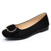 Zapatos de tela antiguos de Beijing para mujer, primavera y otoño, nuevos, planos, suaves, para el trabajo, negros, largos, para trabajar, para pies cansados.