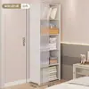 Guarda-Roupa Pequeno para Quarto de Casa, Armário de Tecido de Chão, Gabinete de Armazenamento de Roupas Economizador de Espaço para Dormitório, Prateleira de Armazenamento para Quarto de Aluguel