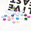 Diamantes redondos de moca de 8 mm para decoración de uñas, nuevos accesorios para decoración de uñas, diamantes de imitación de cristal planos de fantasía de color caramelo súper llamativos.