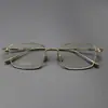 Nuevo Marco Cuadrado de Alambre Dorado para Gafas de Miopía Marco Ultra-Ligero de Titanio Puro Marco para Gafas de Negocio Hombres Lex