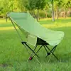 Cadeira Lunar de Encosto Alto Ajustável em Três Velocidades Dobrável para Exterior Camping Piquenique Churrasco Lazer Cadeira de Praia Portátil Cadeira Lunar