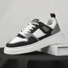 Sapatos Masculinos Plus Size 47 com Sola Grossa, 46, Bloco de Cores Preto e Branco, Sapatos Casuais, Aumentadores de Altura, Leves, Estudante, Tendência, Sapatos Esportivos Masculinos