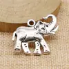 33X30Mm 10g Prata Antiga Acessórios DIY Material de Pingente Pingente de Animal Fofo Elefante