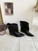 Botines cortos estilo europeo y americano minimalista para adelgazar pantorrilla ancha y aumentar altura en blanco, negro y marrón oscuro para adultos, versión coreana, temporada de primavera