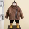 Chaqueta de Invierno Gruesa con Forro de Piel para Niños, Modelo Nuevo, Lavable a Máquina, Duradera, que Conserva el Calor, Cálida, Cortavientos e Impermeable