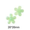 26mm Corea del Sur mismo estilo semitransparente brillo flor de cinco pétalos diy accesorios de resina aretes pasador para el cabello material para funda de teléfono al por mayor