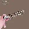 Novo Presilha de Cabelo de Strass de Luxo para Mulheres Versátil Brilhante Franja Cabelo Fino Presilha Lateral Presilha Jacaré de Alta Qualidade Acessórios de Cabelo