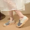 Nuevos Zapatos de Pescador Transpirables de Verano 2025 para Mujer, Versátiles de Estilo Pastoral Slip-On Suaves que Aumentan la Altura, Zapatos Casuales de Suela Gruesa