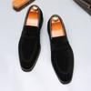 Lobo de Xinjiang del Norte Año Verano Nuevos Zapatos de Frijol para Hombre Primavera Gamuza esmerilada Casual Lefu Zapatos de Moda para Hombre Cuero Coreano