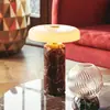Lámpara de mesa de mármol de lujo ligero de alta gama Bulgari, modelo de diseñador para sala de estar y dormitorio, lámpara de mesa pequeña recargable, artística y conveniente