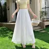 Falda Plisada de Línea A para Mujer, Nuevo Estilo Verano 2026, Cintura Alta, Adelgazante, Fluida, Falda Larga Acampanada, Falda de Paraguas