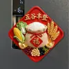 Imán Plano de Acrílico para Refrigerador Mejoraremos Cada Vez Más Decoración para el Día de la Mudanza Pegatina Magnética Estilo Chino