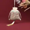Bolsita del Festival del Bote del Dragón, bolsita de brocado dorado, bolsa de bolsita vacía, colgante de coche portátil estilo antiguo, regalo del Festival del Bote del Dragón