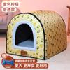 Caseta para perros de cuatro estaciones, universal, para perros medianos, Corgi, cachorros, resistente al viento, impermeable, cálida para el invierno, tienda de campaña para mascotas.