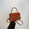 Bolsa Pequena Portátil Retrô Simples Feminina 2025 Nova Moda Estampa Crocodilo Estilo Ocidental Ombro Transversal Pequena Quadrada