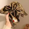 Ligas para el cabello estilo coreano, ligeras, con estampado de leopardo, elásticos para el cabello retro extragrandes, bandas elásticas para el cabello muy elásticas, scrunchies de moda para mujer