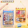 Bolsa de armazenamento pendurada transparente de 4 camadas para bonecas, Bolsa de armazenamento de parede Labubu, Bolsa de armazenamento pendurada para exibição de brinquedos de pelúcia para trás da porta