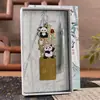 Caja de Regalo con Marcadores Culturales y Creativos de Panda Estilo Antiguo Exquisito Marcador de Metal con Borla Estilo Chino Pequeño Regalo para Estudiantes de Primaria y Secundaria